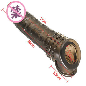 ปลอกหุ้มองคชาตชายที่ขยายส่วนยาวที่หัวและหนาขึ้นพร้อมขอบหยัก เหมาะสำหรับคู่รัก TPE