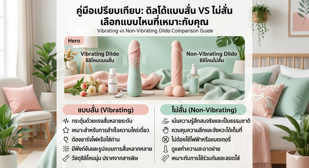 ดิลโด้แบบสั่น vs ไม่สั่น เลือกแบบไหนดี