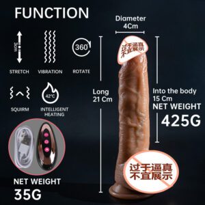 Dildo  073  ดิลโด้สั่นอัจฉริยะ 360° หมุนได้ พร้อมระบบอุ่นอุณหภูมิ เสมือนจริง
