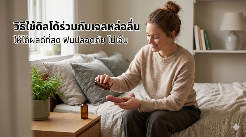วิธีใช้ดิลโด้ร่วมกับเจลหล่อลื่นให้ได้ผลดีที่สุด ฟินปลอดภัย ไม่เจ็บ