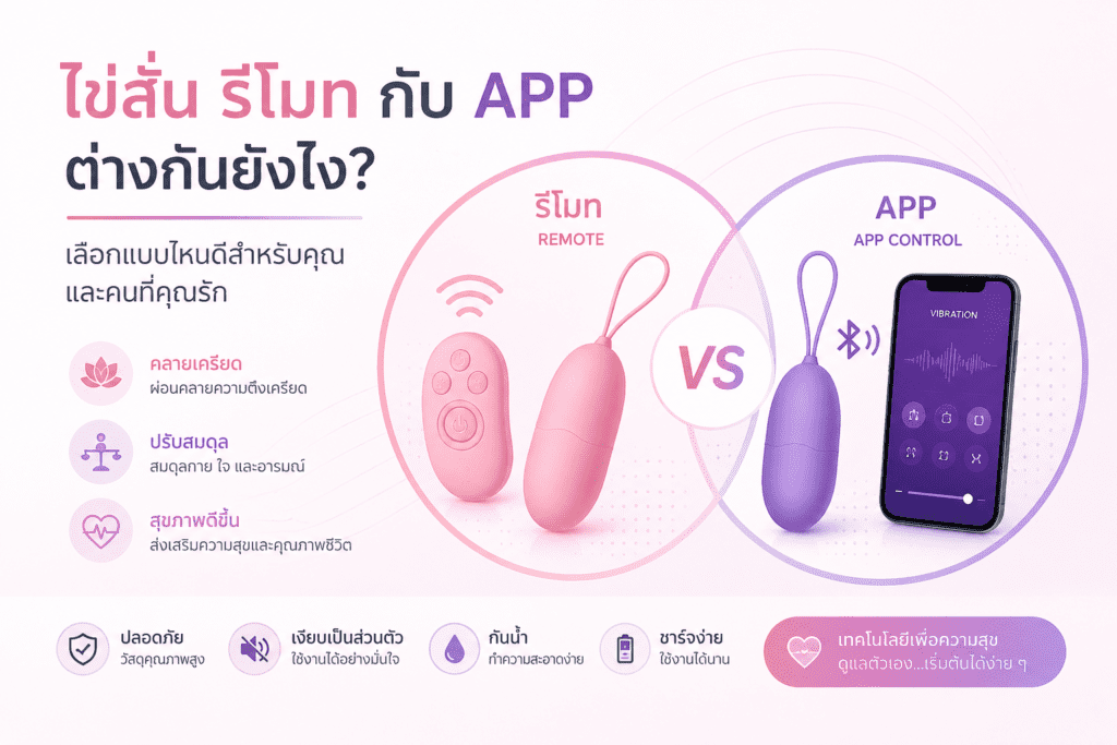 ไข่สั่นรีโมทหรือแอปดี