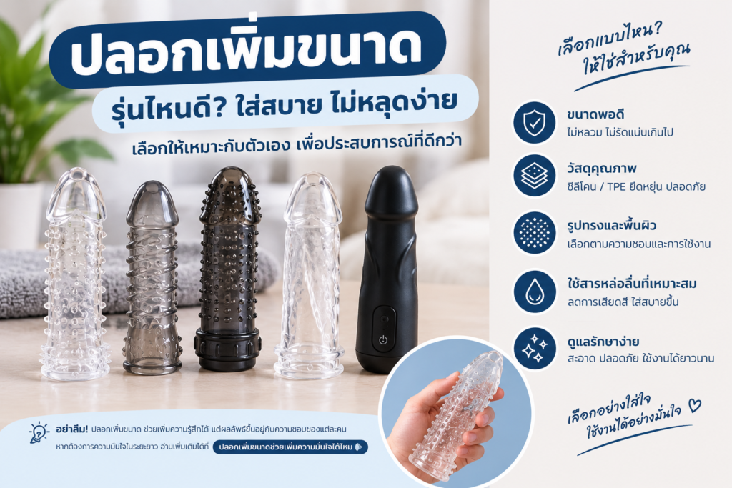 ปลอกเพิ่มขนาด รุ่นไหนดี? ใส่สบาย ไม่หลุดง่าย